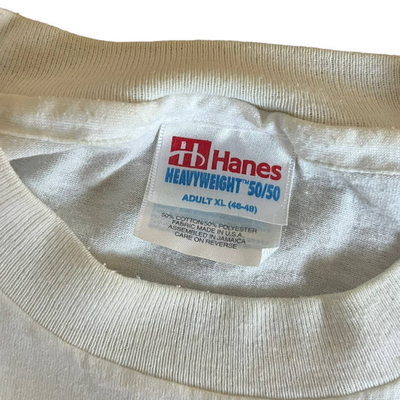 vintage military t shirt XL single stitch white 1995 rare - Picture 2 of 4